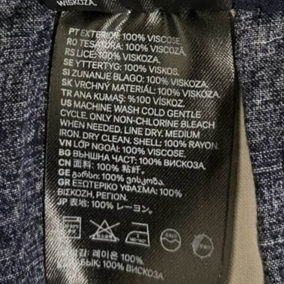 H&M Navy Blue White Striped Paperbag Waist Pants with Belt – Plus Size 22 - Picture 8 of 10